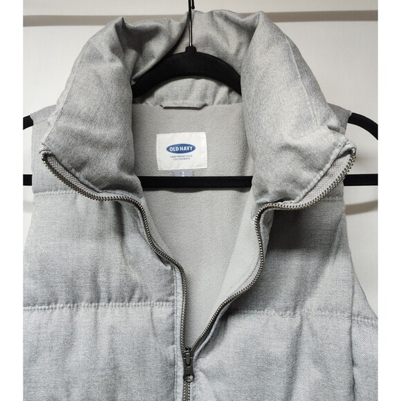 Old Navy Gray Puffer Vest Size Small Insulated - Picture 9 of 16